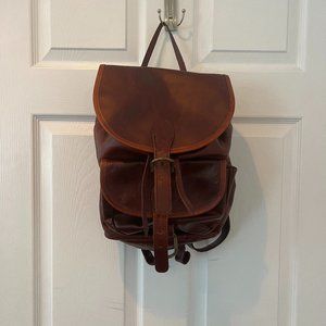Leather Vintage Italian Backpack (Brandless)